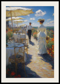 Une scène ensoleillée d'élégance et de style intemporel dans un magnifique jardin-2