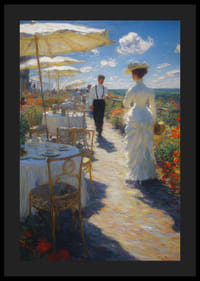 Une scène ensoleillée d'élégance et de style intemporel dans un magnifique jardin-4