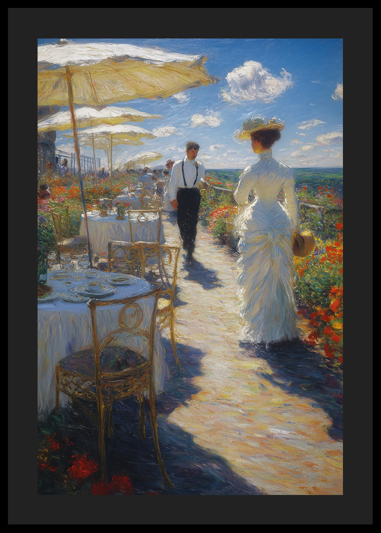 Une scène ensoleillée d'élégance et de style intemporel dans un magnifique jardin-12