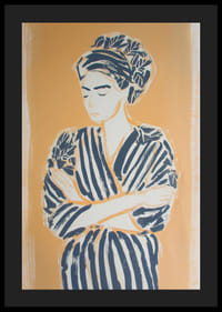 Relaxed woman in warm colors creates harmony-4