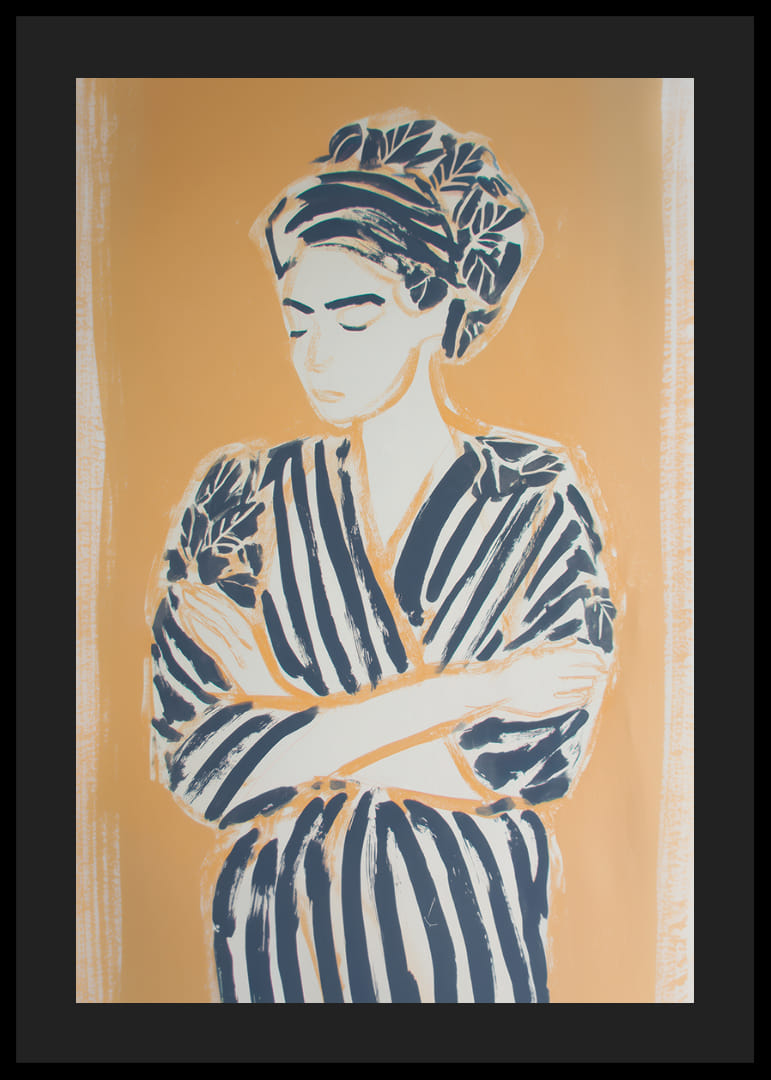 Relaxed woman in warm colors creates harmony-12