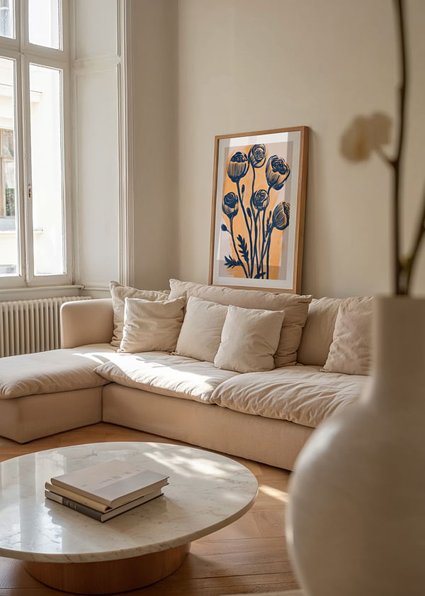 Plakat Navy Floral Symphony crossfade