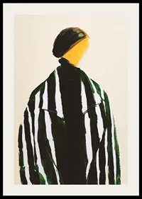 En abstrakt figur definieras av kontrasterande linjer-2