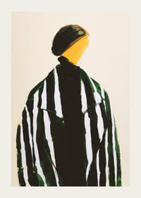 En abstrakt figur definieras av kontrasterande linjer-3