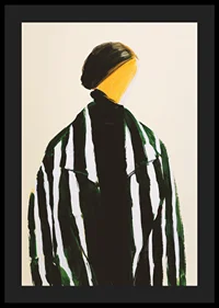 En abstrakt figur definieras av kontrasterande linjer-4