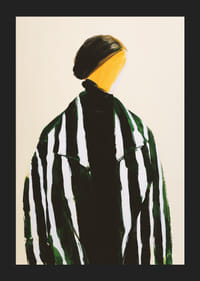 En abstrakt figur definieras av kontrasterande linjer-5