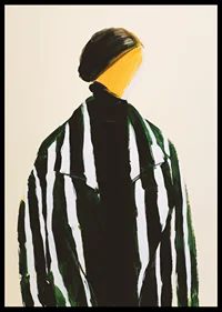 En abstrakt figur definieras av kontrasterande linjer-6