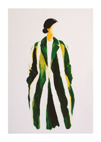 Elegancia abstracta en verde y amarillo que llama la atención.-1