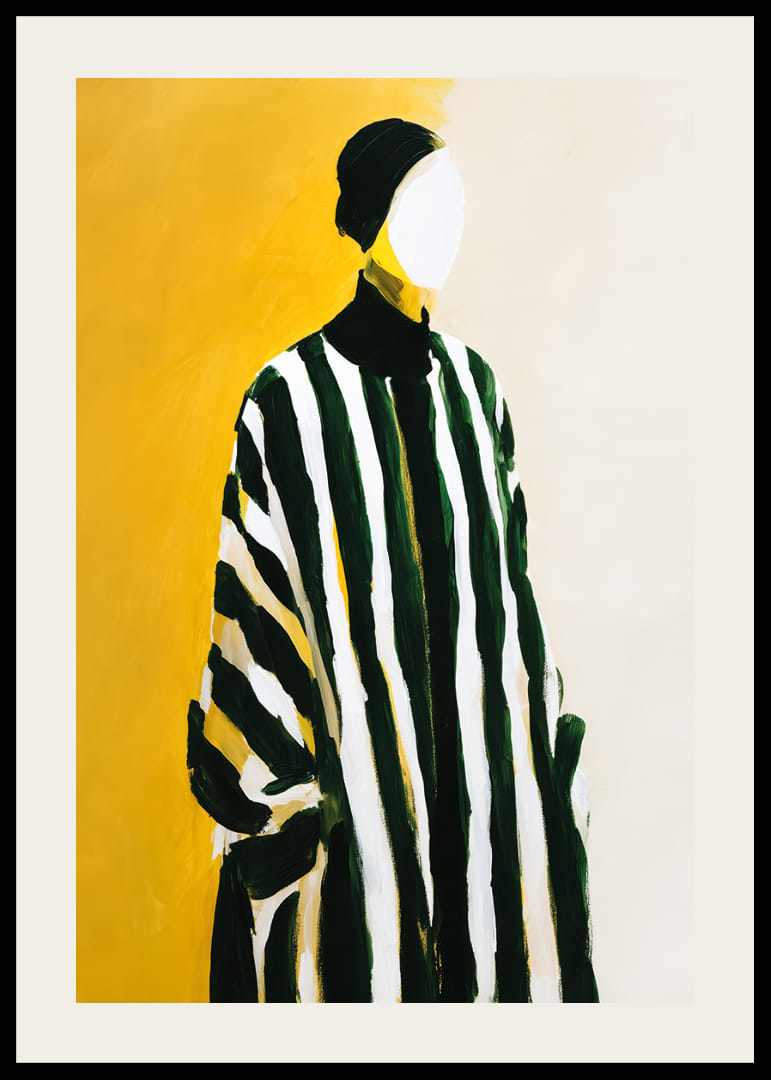 Starka ränder möter en gul bakgrund i tidlös elegans-12