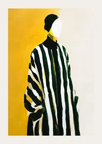 Strong stripes meet a yellow background in timeless elegance-3