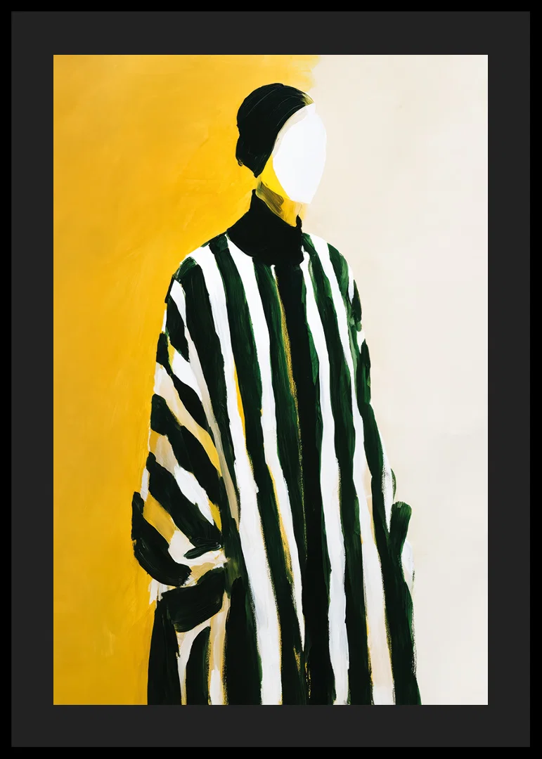 Strong stripes meet a yellow background in timeless elegance-12