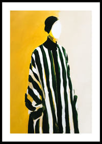 Las rayas marcadas se encuentran con un fondo amarillo en una elegancia atemporal-0