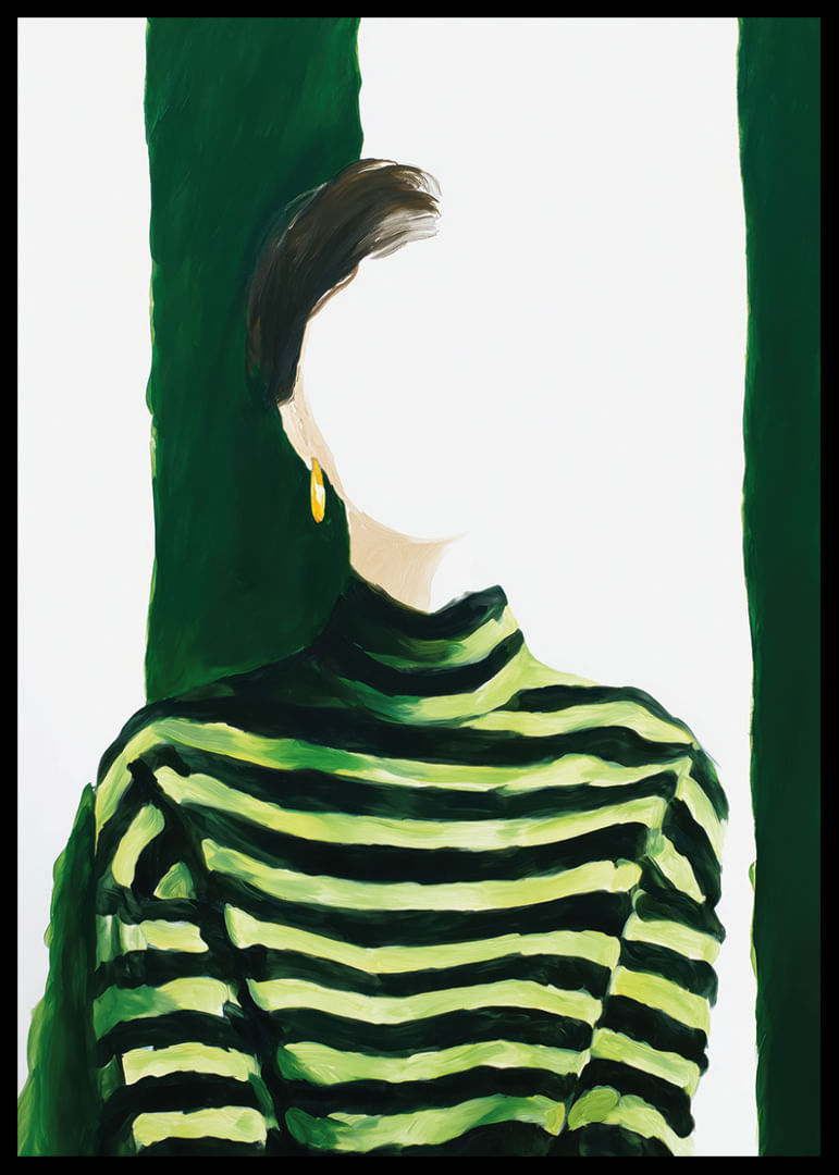 Minimalismo cautivador con tonos verdes y misterio-12