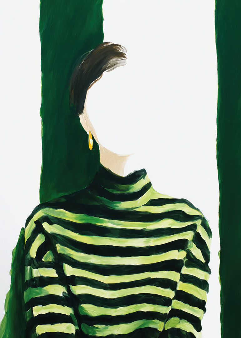 Minimalismo cautivador con tonos verdes y misterio-12