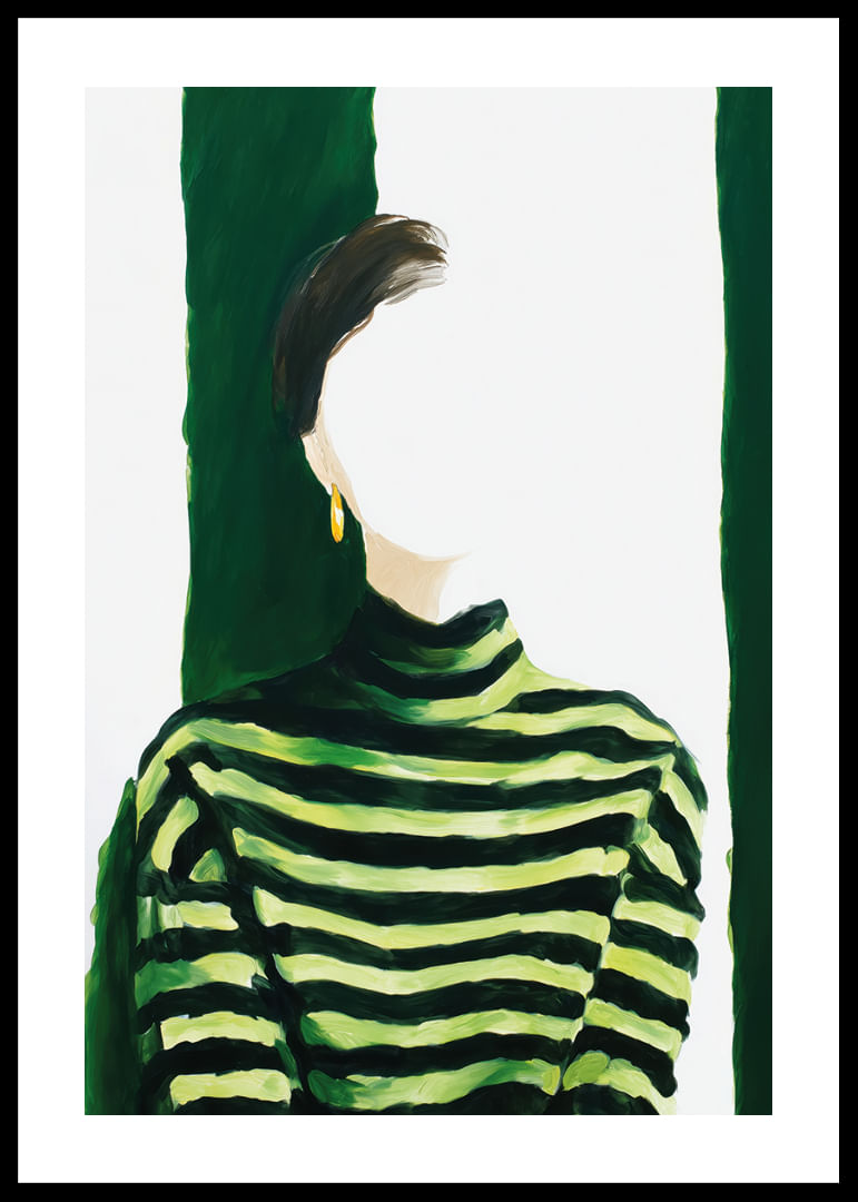 Minimalismo cautivador con tonos verdes y misterio-12