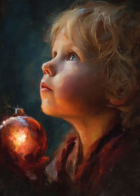 Een kind straalt met kerstinspiratie-3