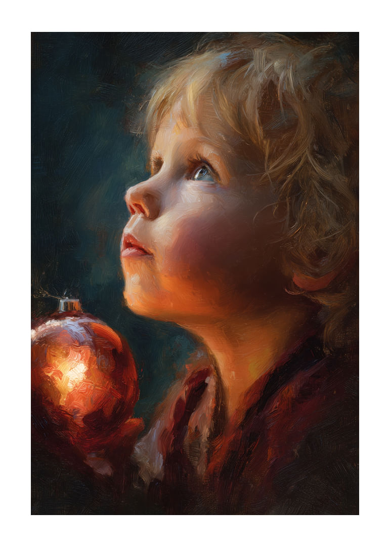 Een kind straalt met kerstinspiratie-12