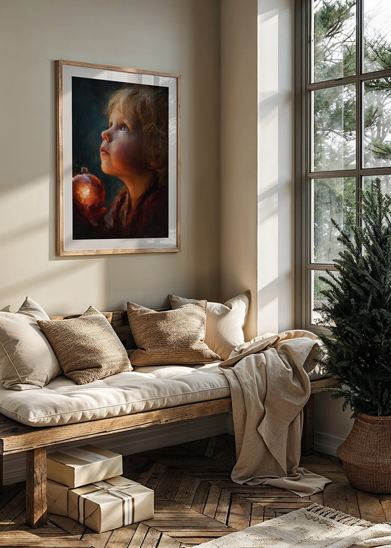 Ein Kind strahlt vor Weihnachtsinspiration-12