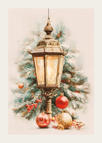 Julstämning med magiskt ljus och dekorationer-3