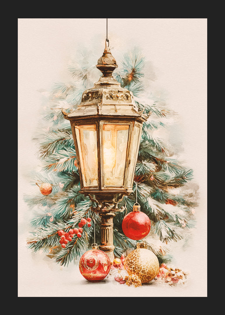 Julstämning med magiskt ljus och dekorationer-12