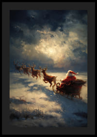 A magical sleigh ride through a winter landscape under the starry sky-4