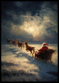 En magisk slädtur genom ett vinterlandskap under stjärnhimlen-2