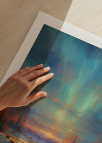 Renarna betar i vinterskogen med himlens norrsken-5