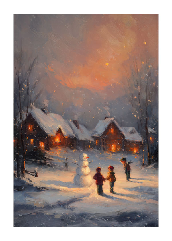 Poster Snowy Hearths