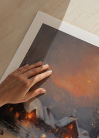 Barn bygger en snögubbe i ett vinterlandskap vid skymning-5