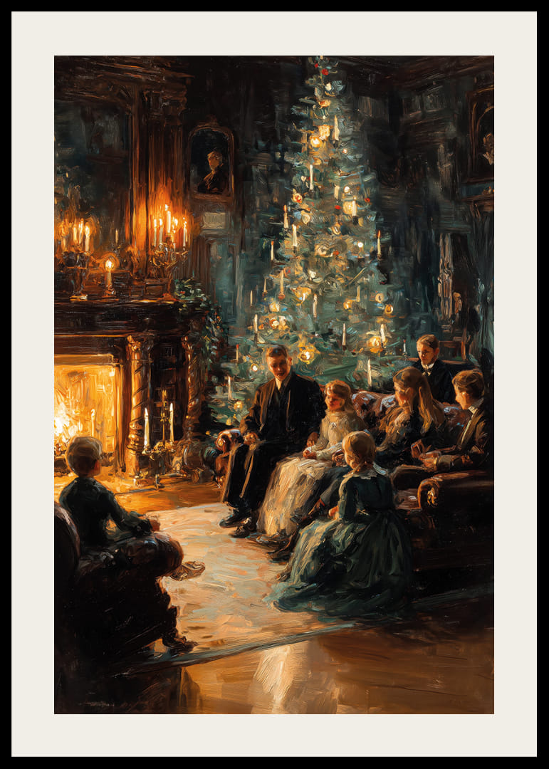 Julmys vid elden med granens strålande ljus-12