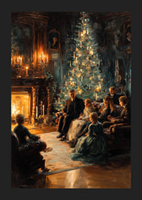 Christmas coziness by the fire with the tree's radiant light-5