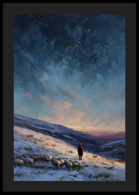 En herde leder sina får under en stjärnklar himmel-4