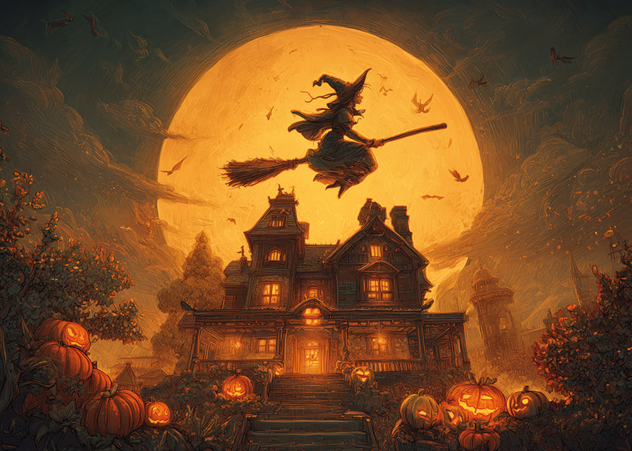 Mágia a tajomstvo počas mesačnej halloweenskej noci-12
