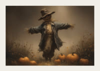 A scary scarecrow guards the autumn landscape-3