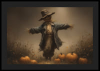 A scary scarecrow guards the autumn landscape-4