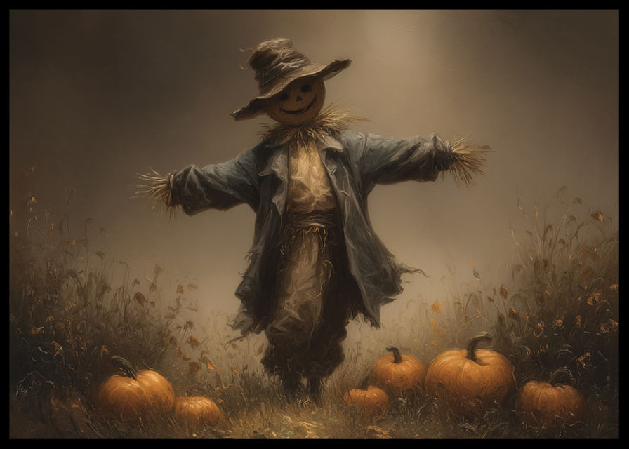 Egy ijesztő madárijesztő őrzi az őszi tájat-12