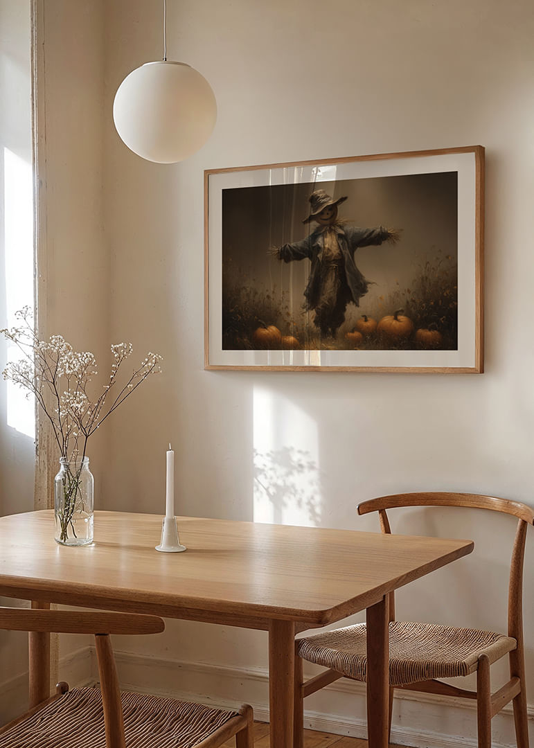 Egy ijesztő madárijesztő őrzi az őszi tájat-12