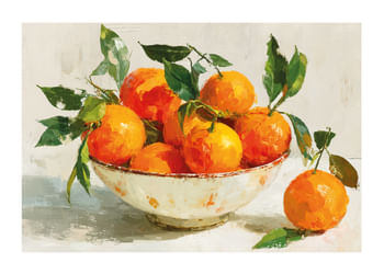 Poster Still Life Bowl With Orange No2