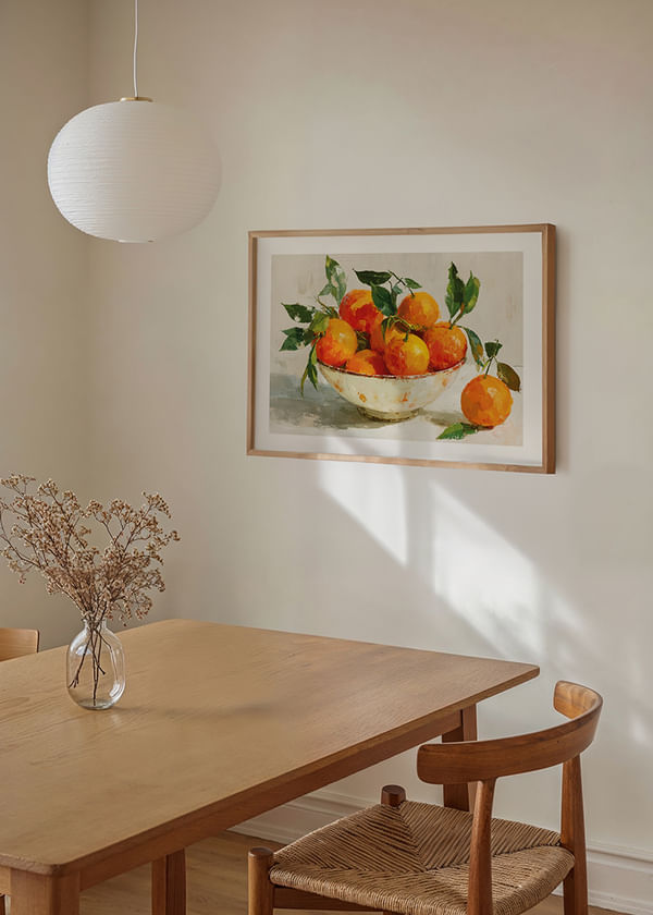 Poster Still Life Bowl With Orange No2 crossfade