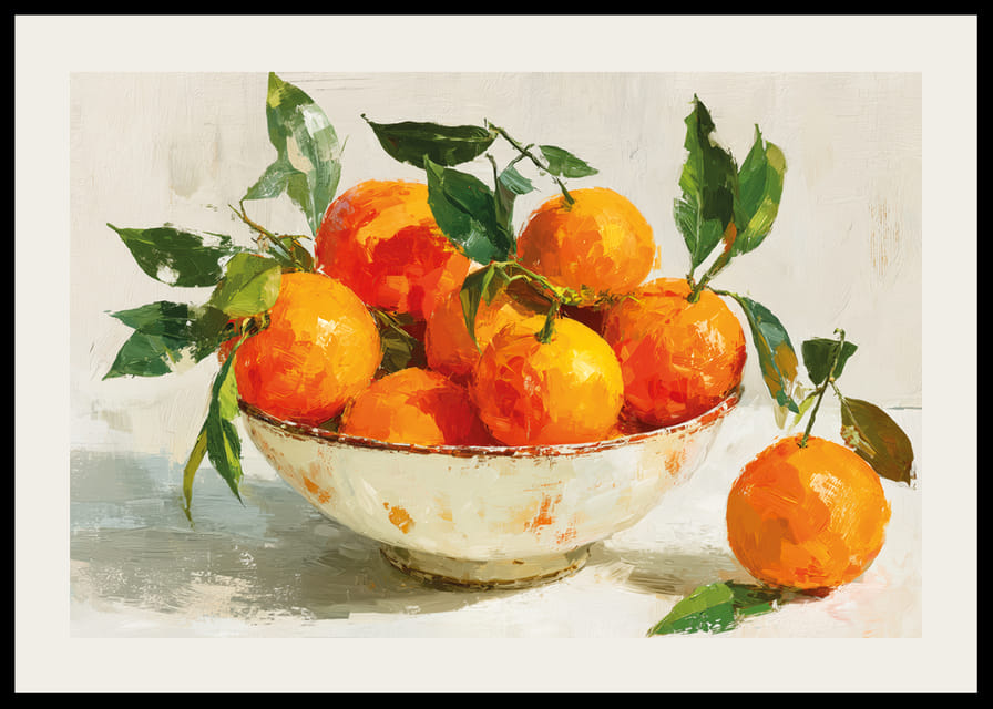 Friskhet och liv med en skål av strålande apelsiner-12