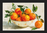 Friskhet och liv med en skål av strålande apelsiner-5