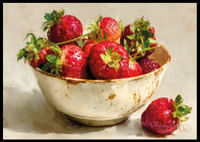 Des fraises juteuses dans un bol rustique au charme nostalgique-2