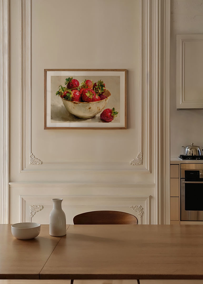 Des fraises juteuses dans un bol rustique au charme nostalgique-12