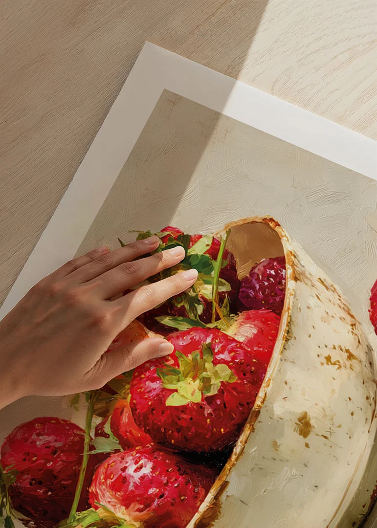 Juicy strawberries in a rustic bowl with nostalgic charm-12