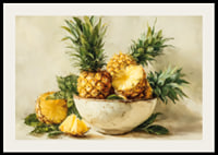 L'ananas soleggiato in una ciotola rustica porta calore tropicale-2