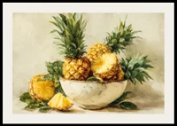 Solig ananas i en rustik skål ger tropisk värme-2