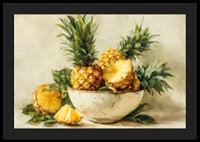L'ananas soleggiato in una ciotola rustica porta calore tropicale-4