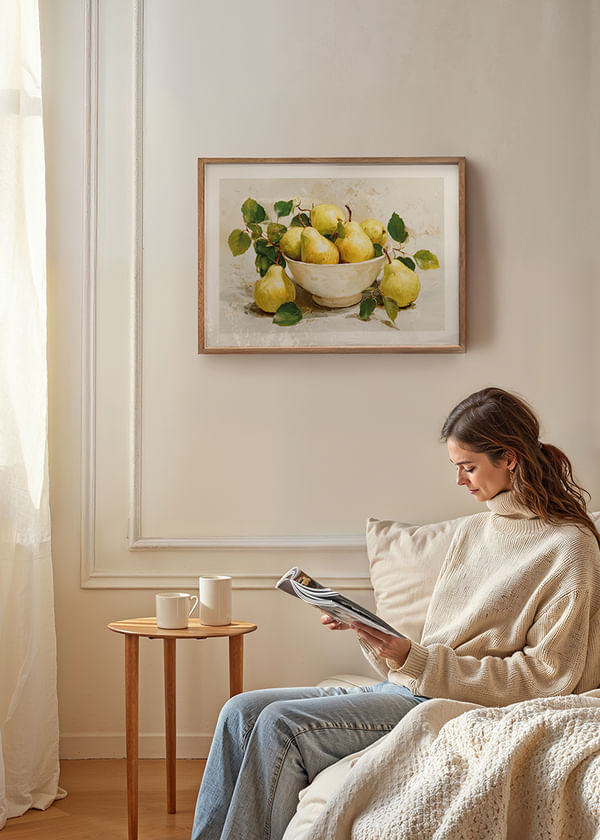 Poster Still Life Bowl With Pear No2 crossfade