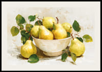 Seductive pears in a beautiful bowl create a peaceful atmosphere-2