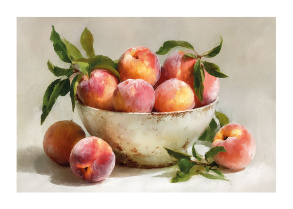 Poster Still Life Bowl With Peach No2